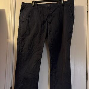 Weatherproof Vintage Straight Fit Pants Mens 38x30 Navy Blue 5-Pockets Mid-Rise